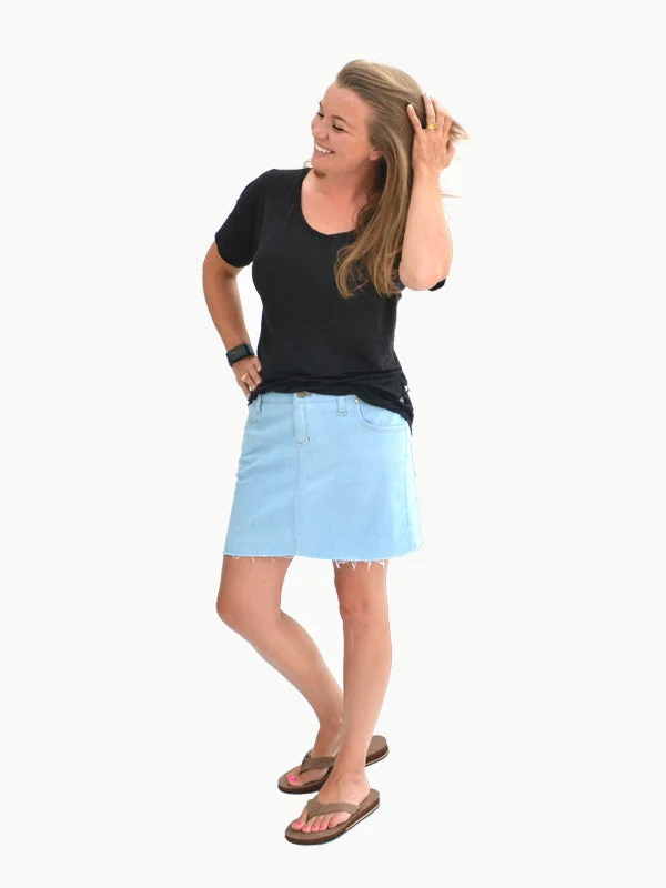 Affordable denim skirts for everyday cool -Hey June Handmade Sandbridge Skirt