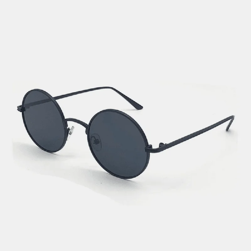 Lightweight Glasses for Easy Wear -Unisex Metal Full round Frame PC Lens Anti-Uv Sun Protection Sunglasses