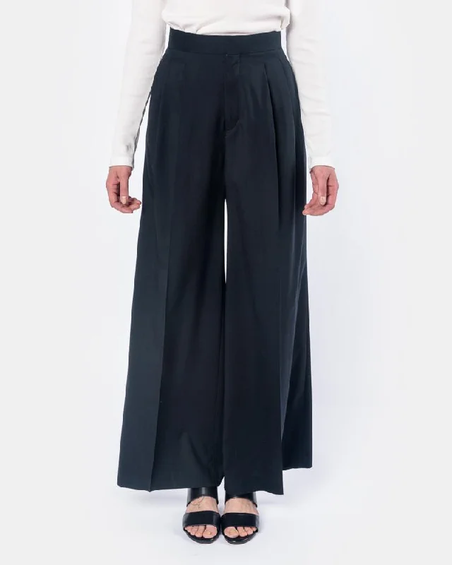 Khaki Wide Leg Pants for Casual -Wide Leg Pants in Navy