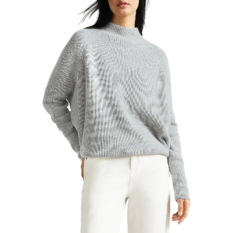 Lightweight Sweaters for Layering -Ted Baker Womens Ribbed Mock Neck Pullover Sweater