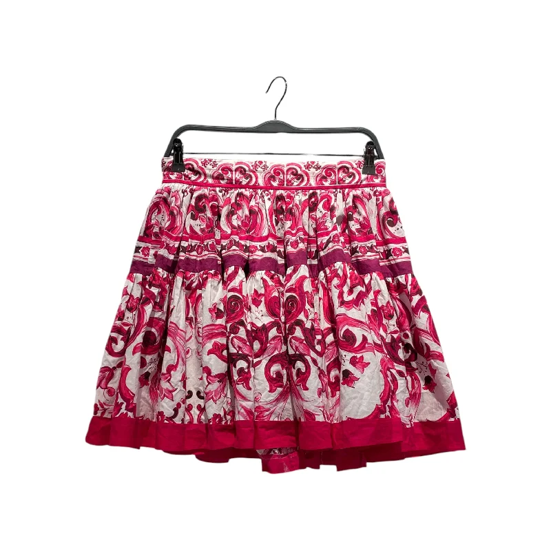 Trendy skirts with bold plaid patterns -DOLCE&GABBANA/Skirt/46/All Over Print/Cotton/PNK/