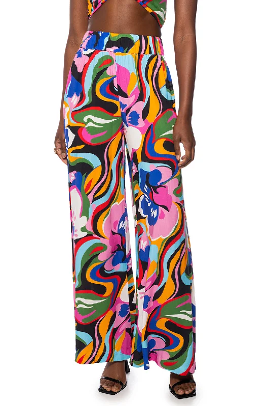 Polyester Wide Leg Pants for Durable -VACAY MODE WIDE LEG PANTS