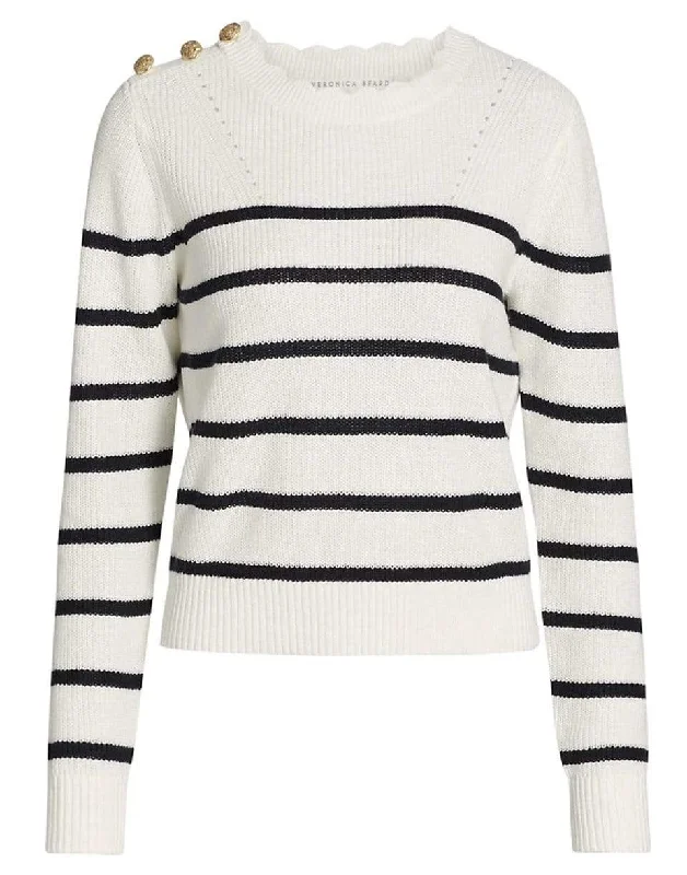 Machine - Made Sweaters for Mass Production -Matin Striped Sweater