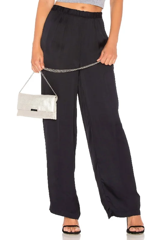 High Waist Wide Leg Pants for Shape -Perrin Wide Leg Pants In Black