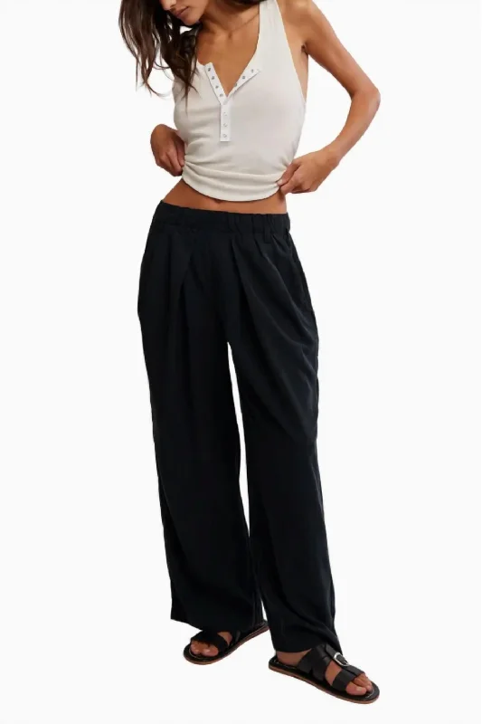 Wide Leg Pants with Cuffs -Nothin' To Say Wide Leg Pants In Black