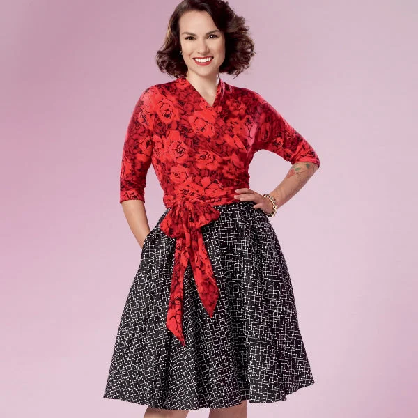 Vintage skirts with 70s-inspired designs -Simplicity Top and Skirt S9288