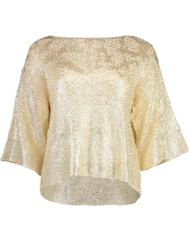 Solid Color Sweaters for Simple Elegance -Maglia Metallic Sweater