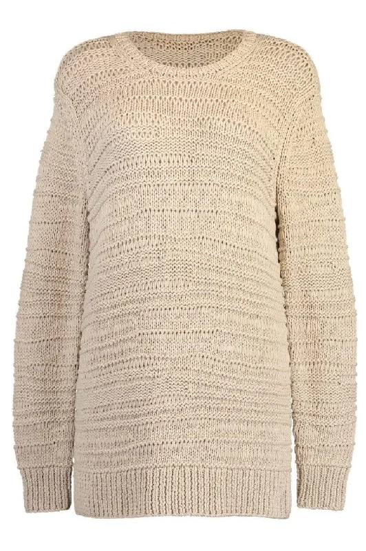 Hand - Knitted Sweaters for Personal Touch -Sand Organic Cotton Sweater