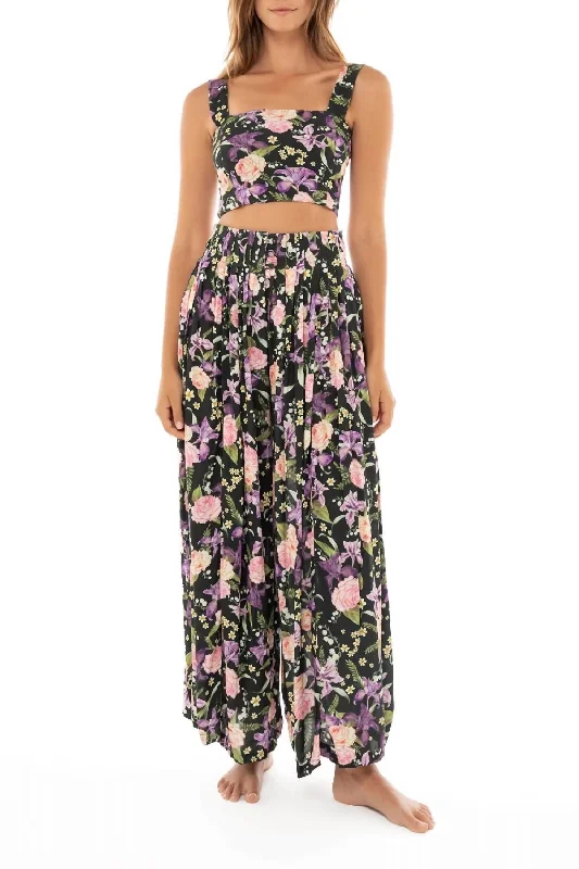 Wide Leg Pants with Narrow Belt -Hanne Wide Leg Pants In Dreamin