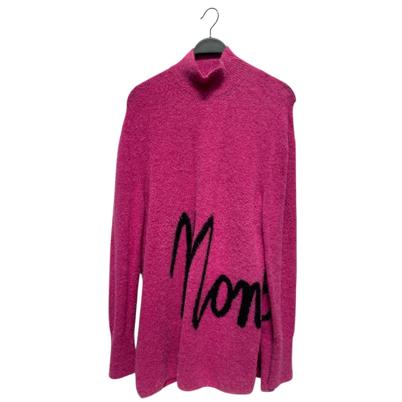 Boat Neck Sweaters for Chic Style -MONCLER/Sweater/M/Wool/PNK/Turtle Neck/Lupetto Tricot